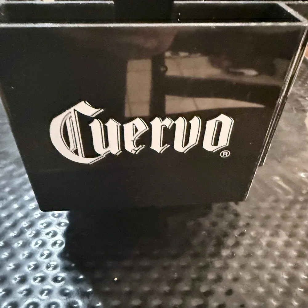 Cuervo Beer Bar Caddy Condiment‎ Organizer Napkin Straw Holder Black